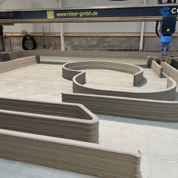 The BOD2 3D printing inside a factory