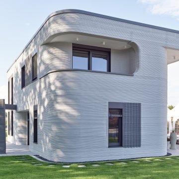 Two story 3D printed home in Germany