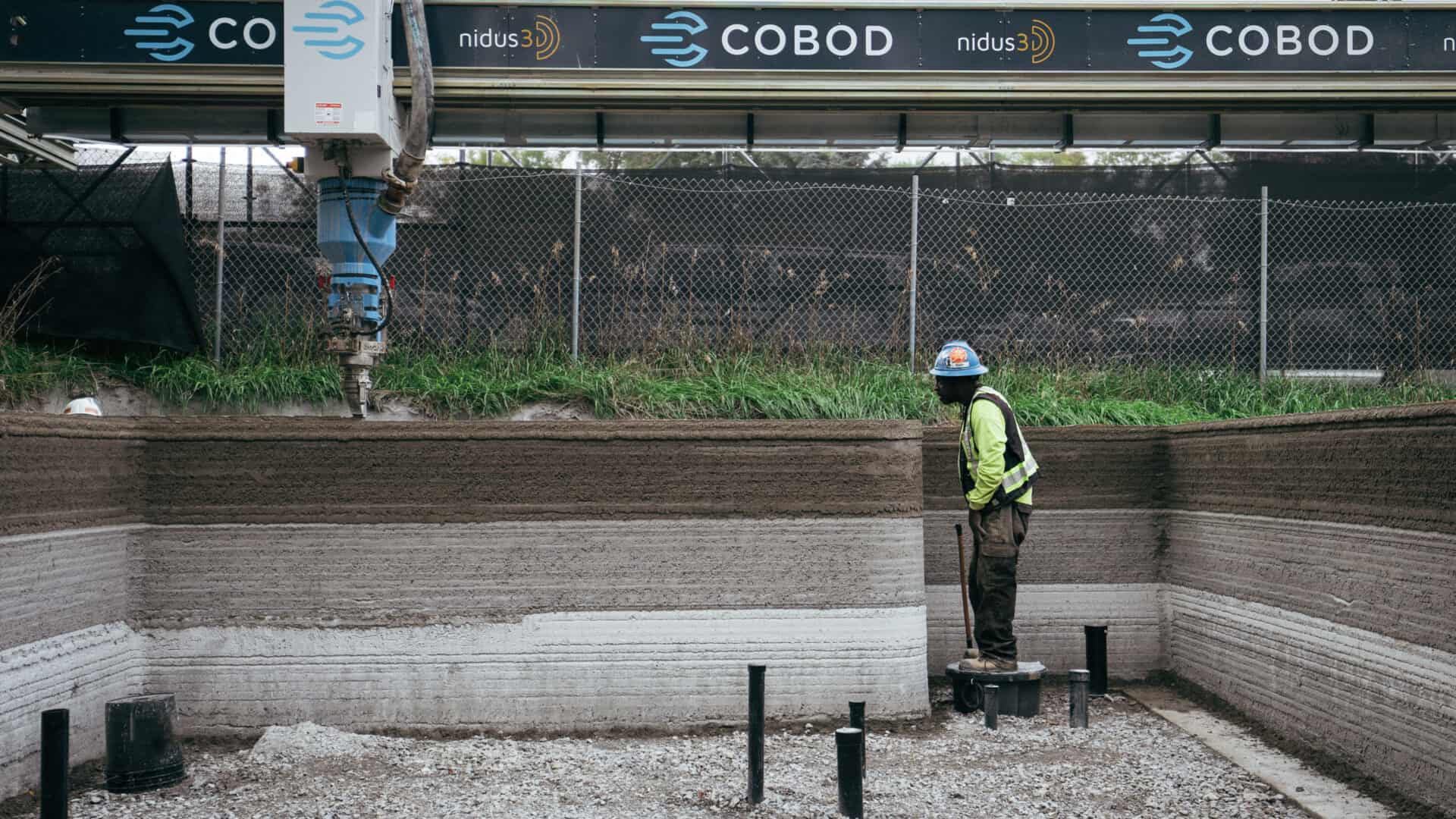 One worker and a BOD2 3D printing in Canada