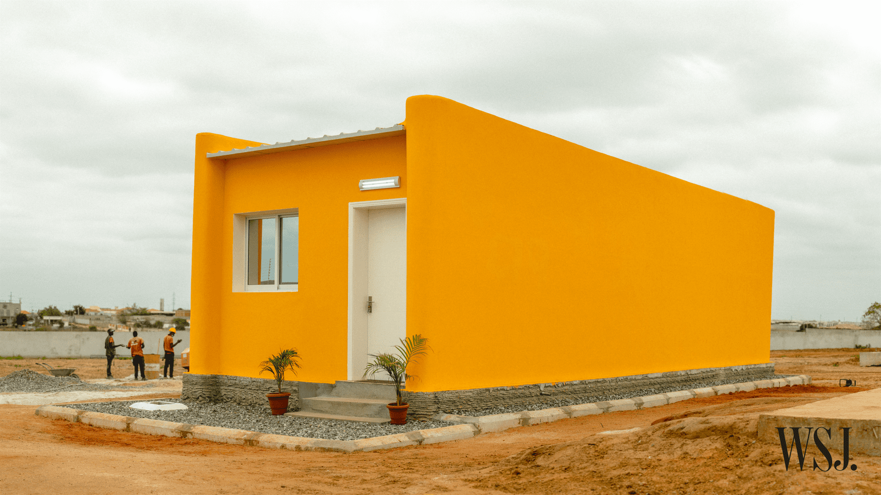 Power2Build Angola first real concrete house