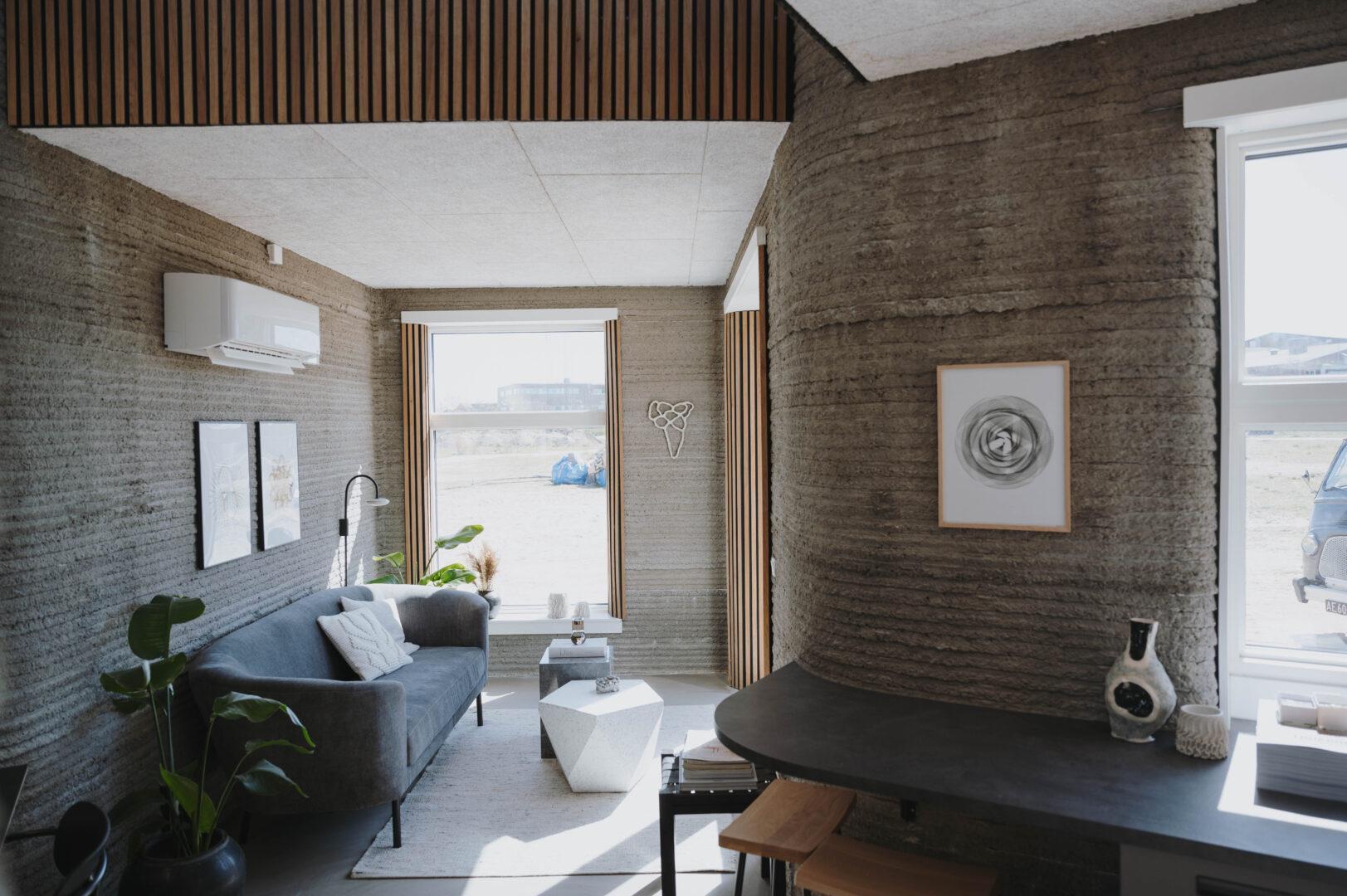 Inside the 3D printed house