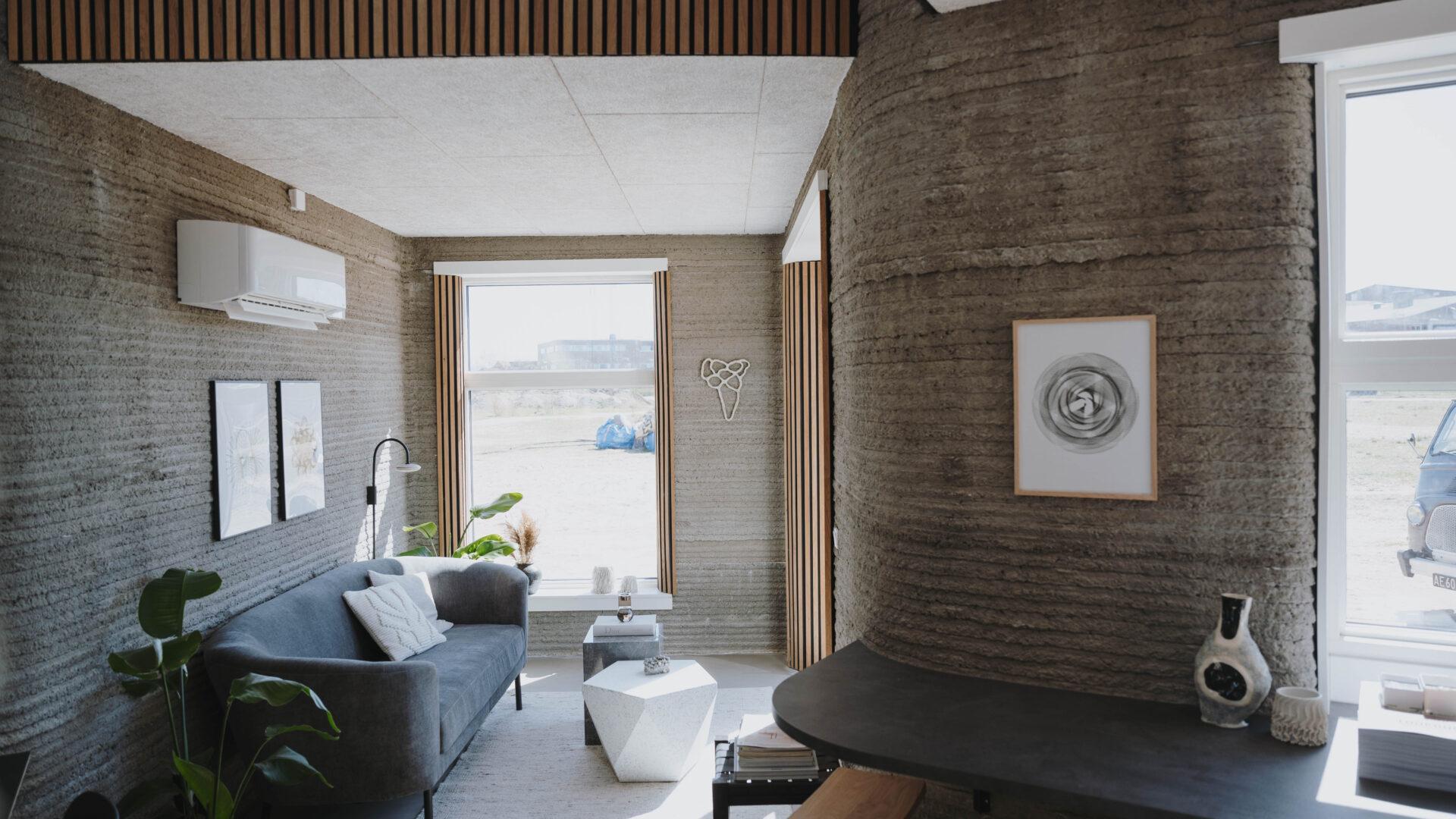 Inside the 3D printed house
