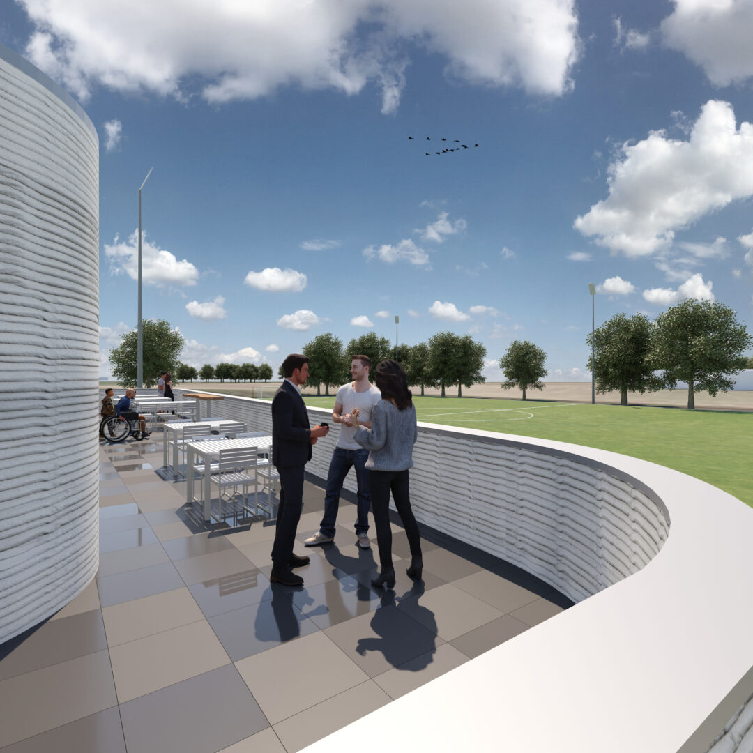 Europe's First 3D Printed Public Building by PERI 3D Construction