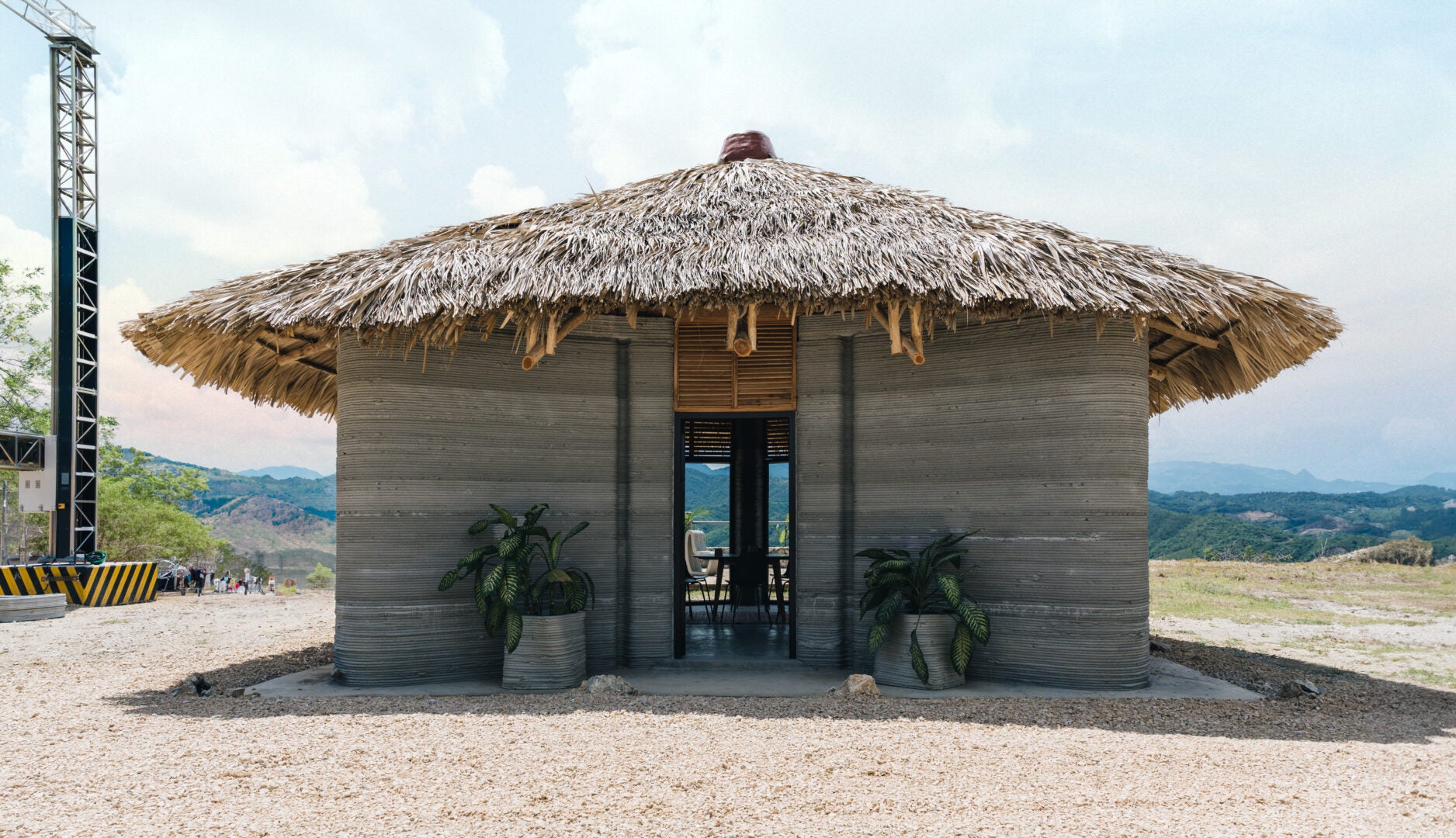 The entry to the first 3D print house in Guatemala