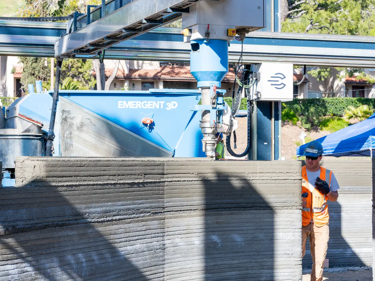 The Solar Futures House, built with COBOD's BOD2 3D construction printer, emerged in a record-breaking 15-hour print time.
